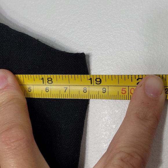 LOFT Black Outlet Lounge Sleeveless Strappy Linen Blend Cami Dress Lightweight - Picture 12 of 13